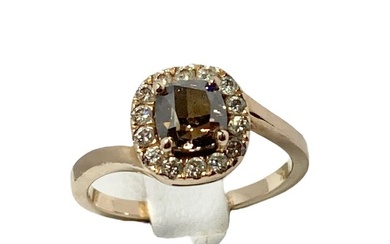 Ring Rose gold Diamond (Natural coloured) - Diamond