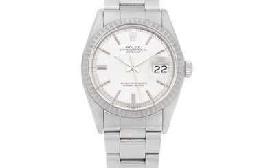 Rolex. A stainless steel automatic calendar bracelet watch with sigma dial Datejust, Ref 1603, Circa 1974