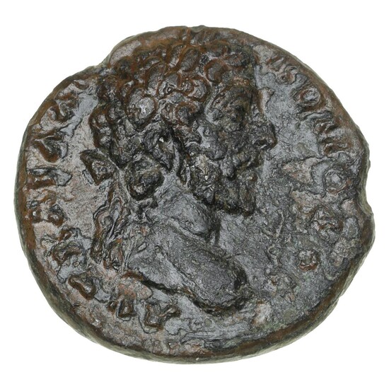 Roman Empire, Commodus, 180–192, Moesia Inferior, Marcianopolis, AE 15, 3.17 g, RPC...