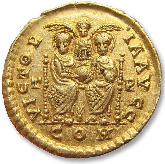 Roman Empire. Valentinian II (AD 375-392). Gold Solidus,Treveri (Trier mint) 389-391 A.D.