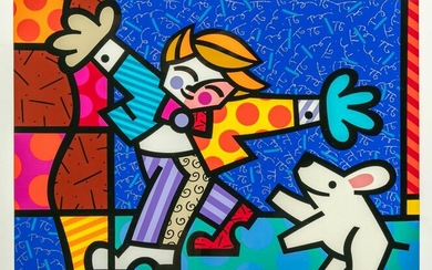 Romero Britto (b.1963) Pop Art Cubist LE Serigraph