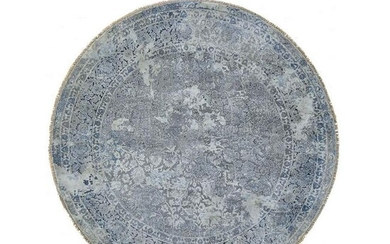 Round Broken Persian Design With Pure Silk Hand Knotted