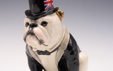 Royal Doulton Bulldog w/ Tuxedo & Top Hat.