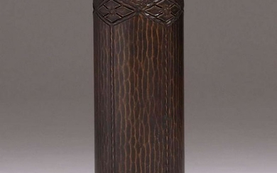 Roycroft Hammered Copper 7"h Cylinder Vase