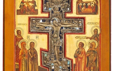 Russia, Crucifixion, Icon, circa 1850