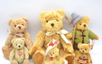 SIx Teddy Hermann teddy bears