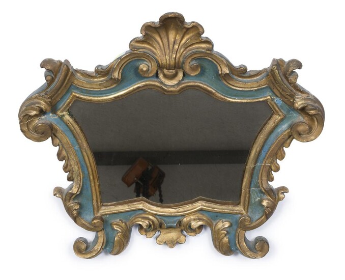 SMALL MIRROR IN LACQUERED WOOD 18TH CENTURY