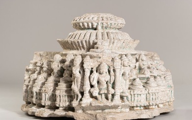 Sandstone A LARGE JAIN PILLAR STONE FRAGMENT, 12TH - 14TH CENTURY - 46 cm