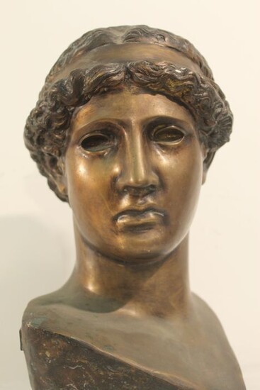 Sculpture, classic head signed Chiurazzi - Bronze - Mid 20th century