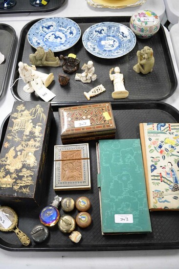 Selection of Asian ceramics and other items.