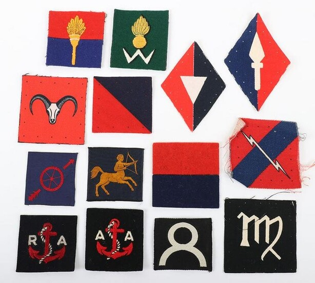 Selection of Royal Artillery Cloth Formation Signs
