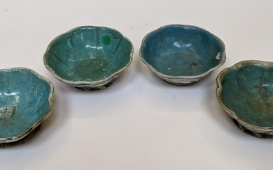 Set of Four Antique Chinese Provincial Bowls