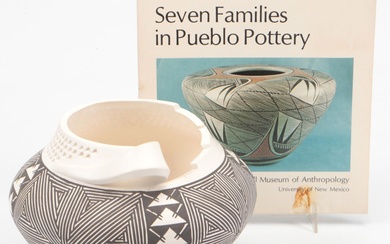 Shana Garcia Acoma Pueblo Pottery Jar and "Seven Families in Pueblo Pottery"