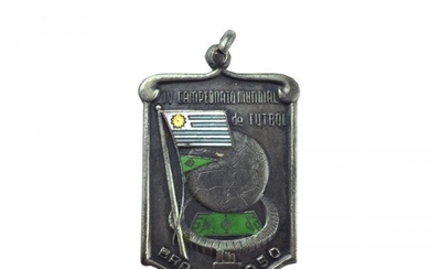 Silver and enamel medal
