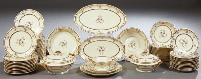 Sixty-Eight Piece Set of French Limoges Porcelain