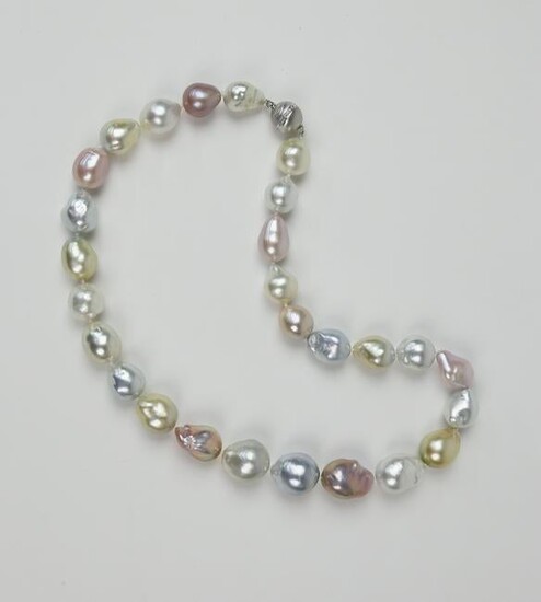 South Sea Silver, Gold Fresh Water Pearl Necklace