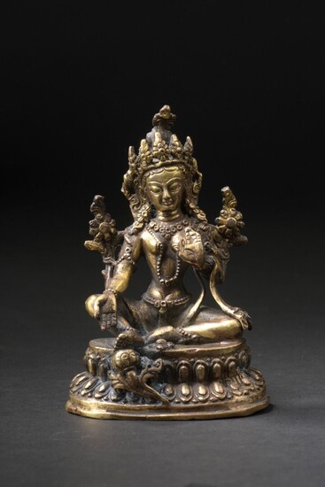 Statuette de Tara en bronze doré Chine,... - Lot 143 - Daguerre