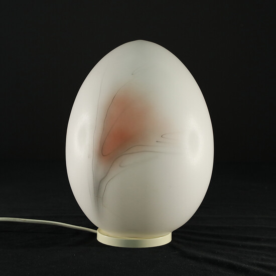 TABLE LAMP, egg-shaped, 1980s.
