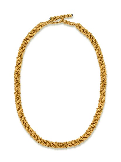 TIFFANY & CO., SCHLUMBERGER, YELLOW GOLD FANCY CHAIN NECKLACE