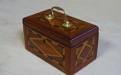 Tea box - Directoire - Boxwood, Brass, Ebony, Mahogany, Walnut - Around 1800