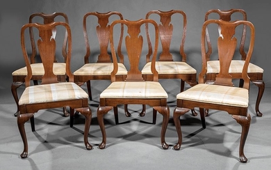Ten Queen Anne-Style Mahogany Dining Chairs