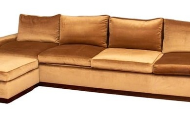 Thad Hayes Attr. Chenille Sofa Bed & Ottoman