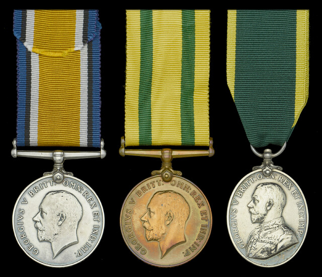 Three: Corporal W. Richardson, Kent Cyclist Battalion British War Medal 1914-20 (100...