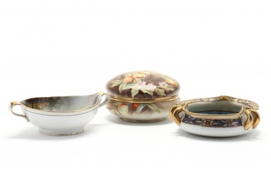 Three Elaborate Japanese Porcelain Objects