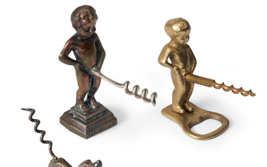 Three Figural Corkscrews Europe, 20th century