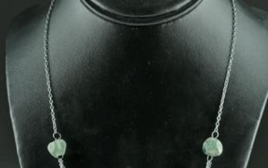 Three Strand Viking Glass & Stone Bead Necklace