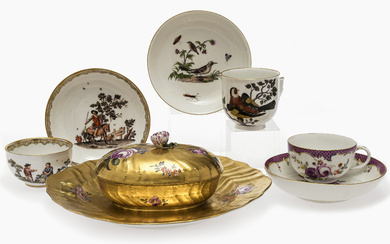 Three cups with saucers - Meissen, 18th century