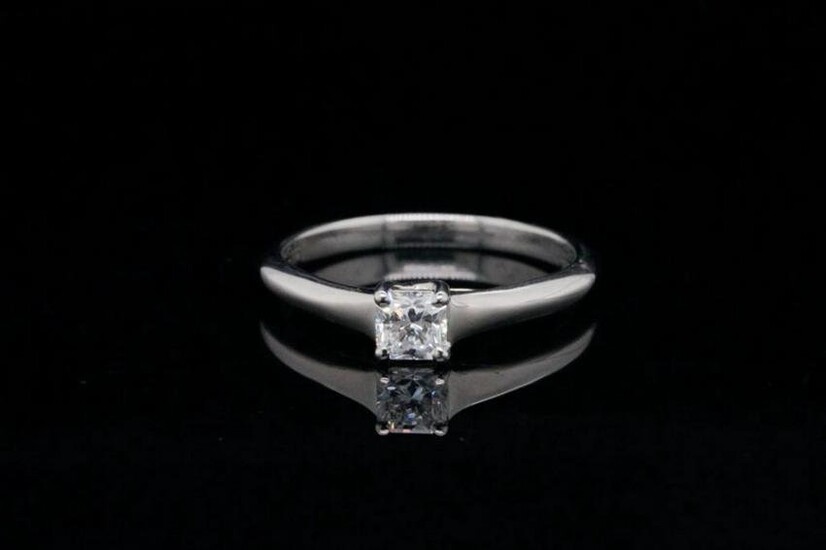 Tiffany & Co. 0.29ct Diamond and Platinum Lucida Ring