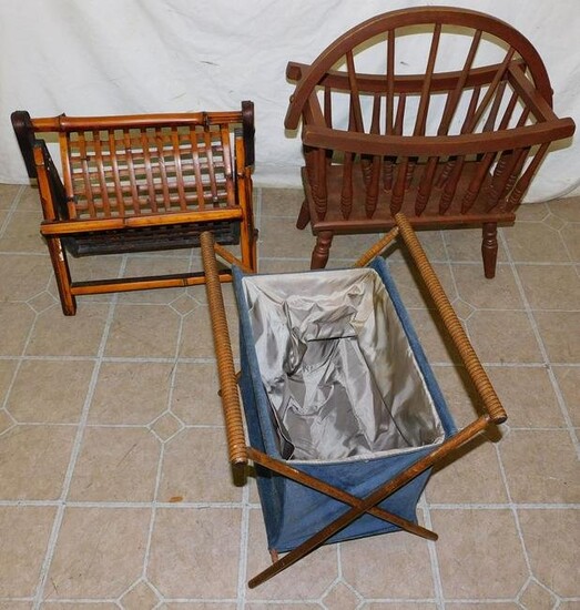 Two Canterburys & Oak Sewing Stand