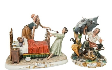 Two Capodimonte Armani Figures, Pulling Teeth and
