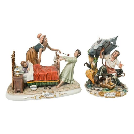 Two Capodimonte Armani Figures, Pulling Teeth and