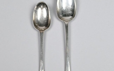 Two George II Silver Basting Spoons, London
