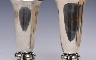 Two La Paglia Sterling Silver Vases
