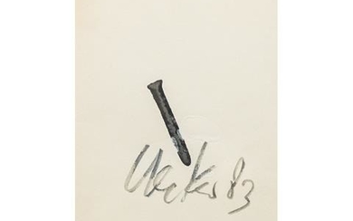 UECKER, GÜNTHER (geb. 1930), "Nagel" zu "Uecker, Bibliophile Werke", Umschlag