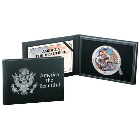USA - 0,25 Dollar 2017 US Mint America The Beautiful - Ellis Islands New Jersey - Farbe - 5 oz - Silver