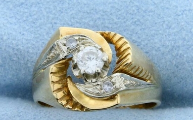 Unique Custom Designed Vintage .3ct TW Diamond Ring in