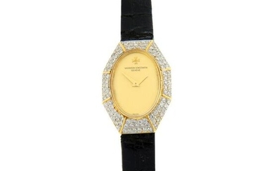 VACHERON CONSTANTIN - a wrist watch. Factory diamond set 18ct yellow gold case. Case width 18mm.