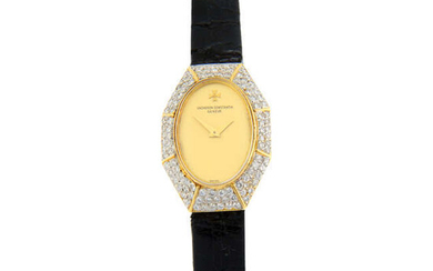 VACHERON CONSTANTIN - an 18ct gold diamond wrist watch, 18x26mm.