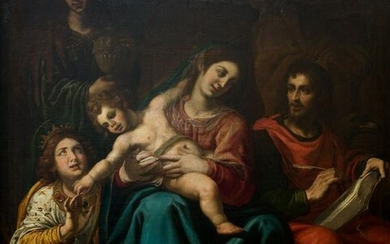 VICENTE CARDUCHO (1576 / 1638) "Holy family", h.1630-38
