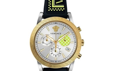 Versace - Sports Tech Chronograph Two Tone Gold & Stainless Steel Swiss Made - VELT00519 - Men - Brand New