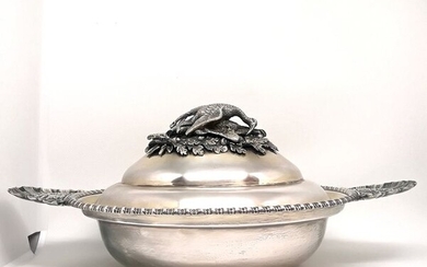 Very rare food box - .925 silver - Probably Germany - Second half 19th century