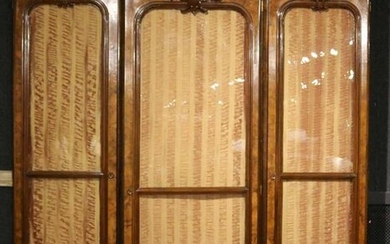 Victorian Burl Walnut and Mahogany Cabinet