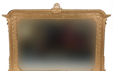 Victorian style gilt painted hardwood wall mirror with acant...
