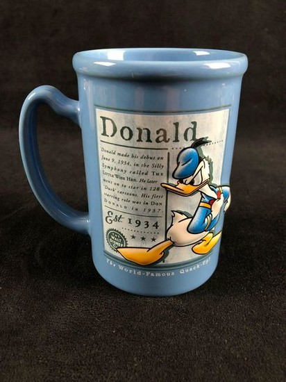 Vintage Donald Duck Mad Walt Disney 3D Embossed Blue