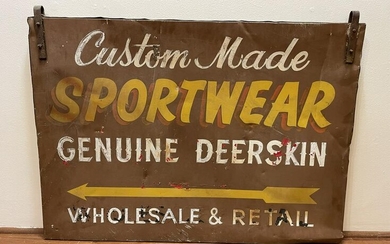 Vintage Double-Sided Sportswear Advertising Sign
