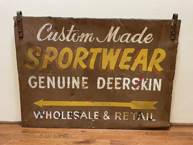 Vintage Double-Sided Sportswear Advertising Sign